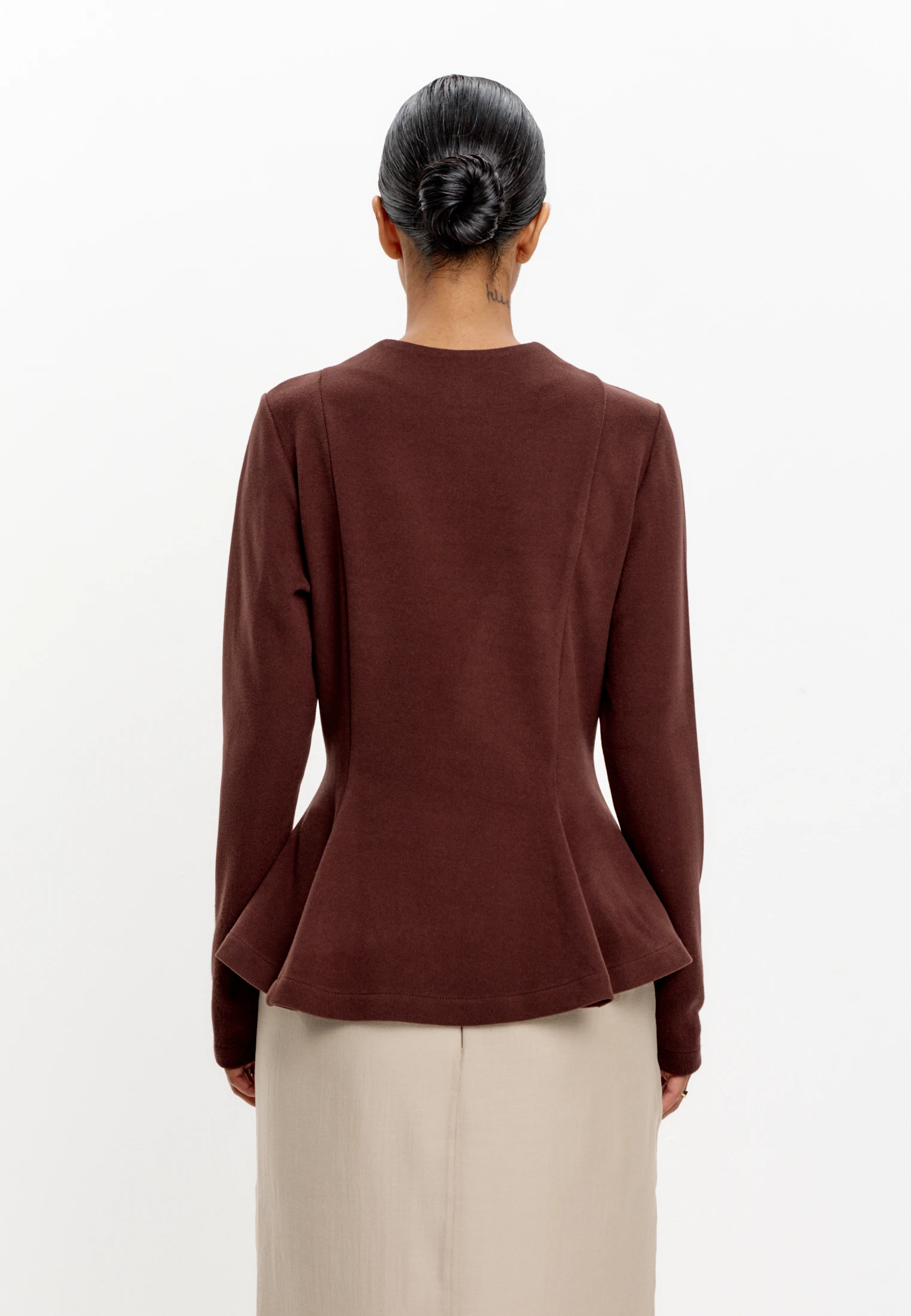 Peplum Jacket — Марсала
