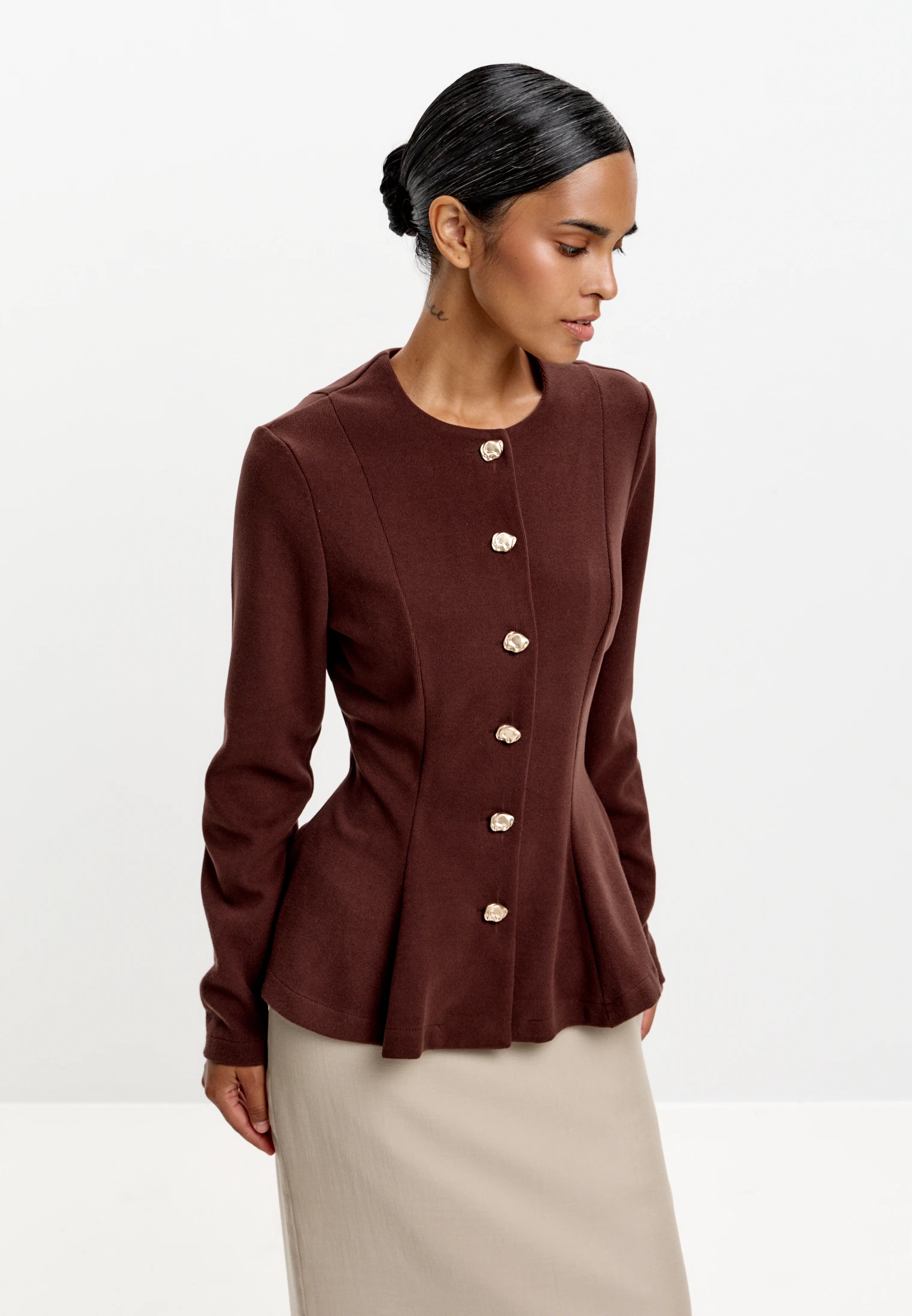 Peplum Jacket — Марсала