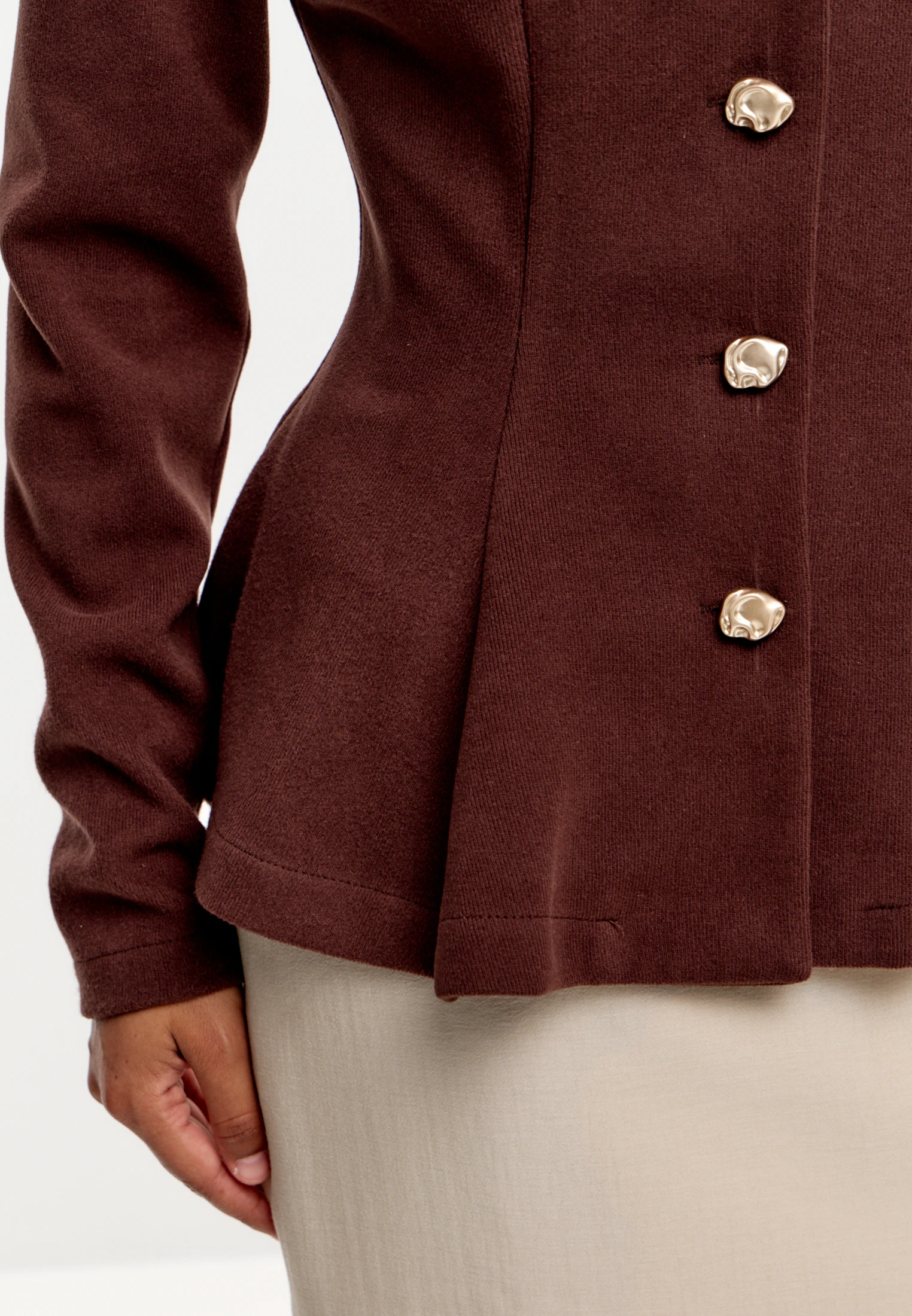 Peplum Jacket — Марсала