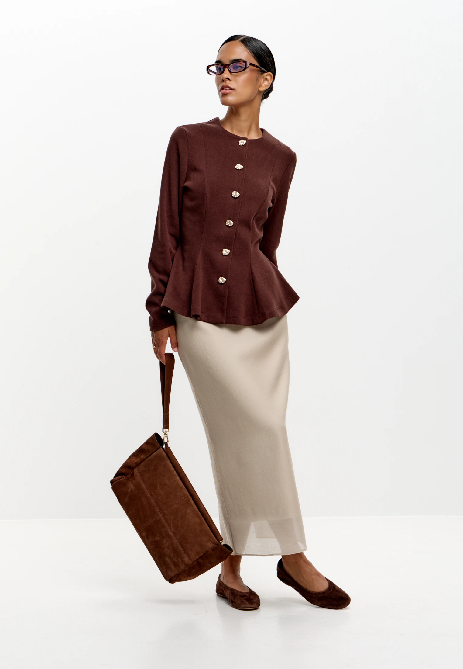 Peplum Jacket — Марсала