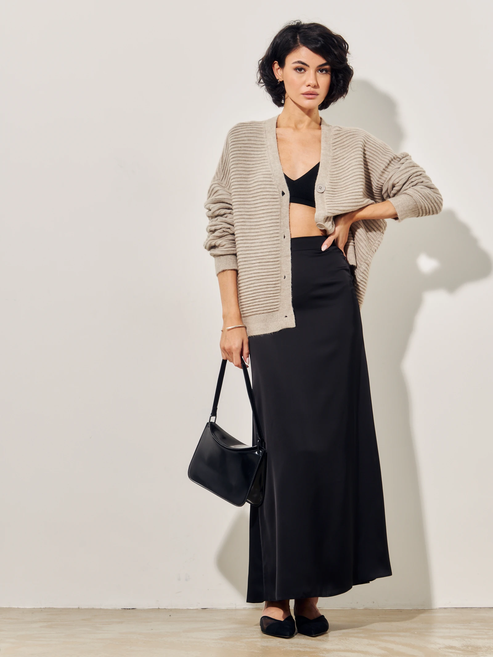 Oversized Cardigan — Песочный