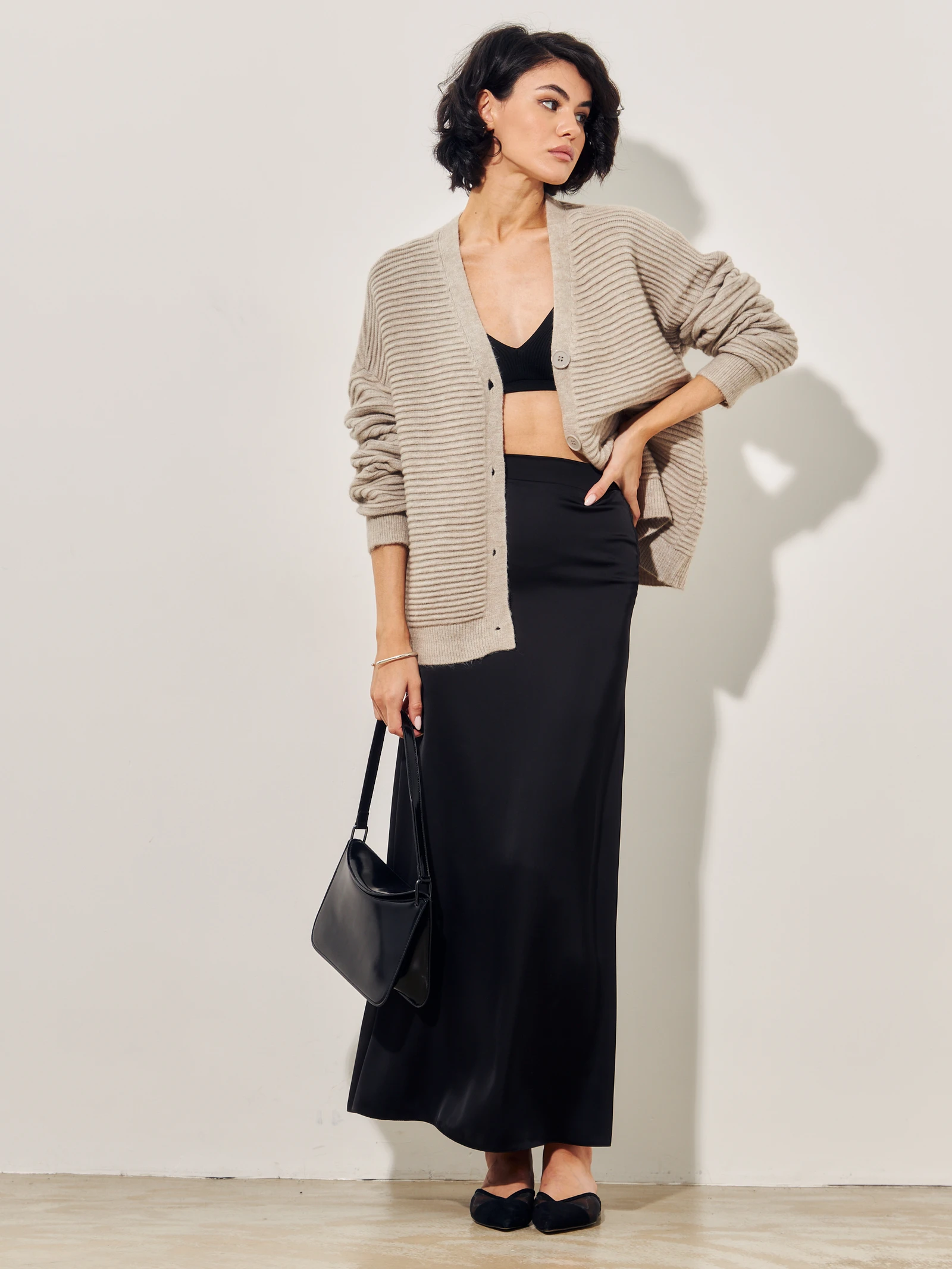 Oversized Cardigan — Песочный