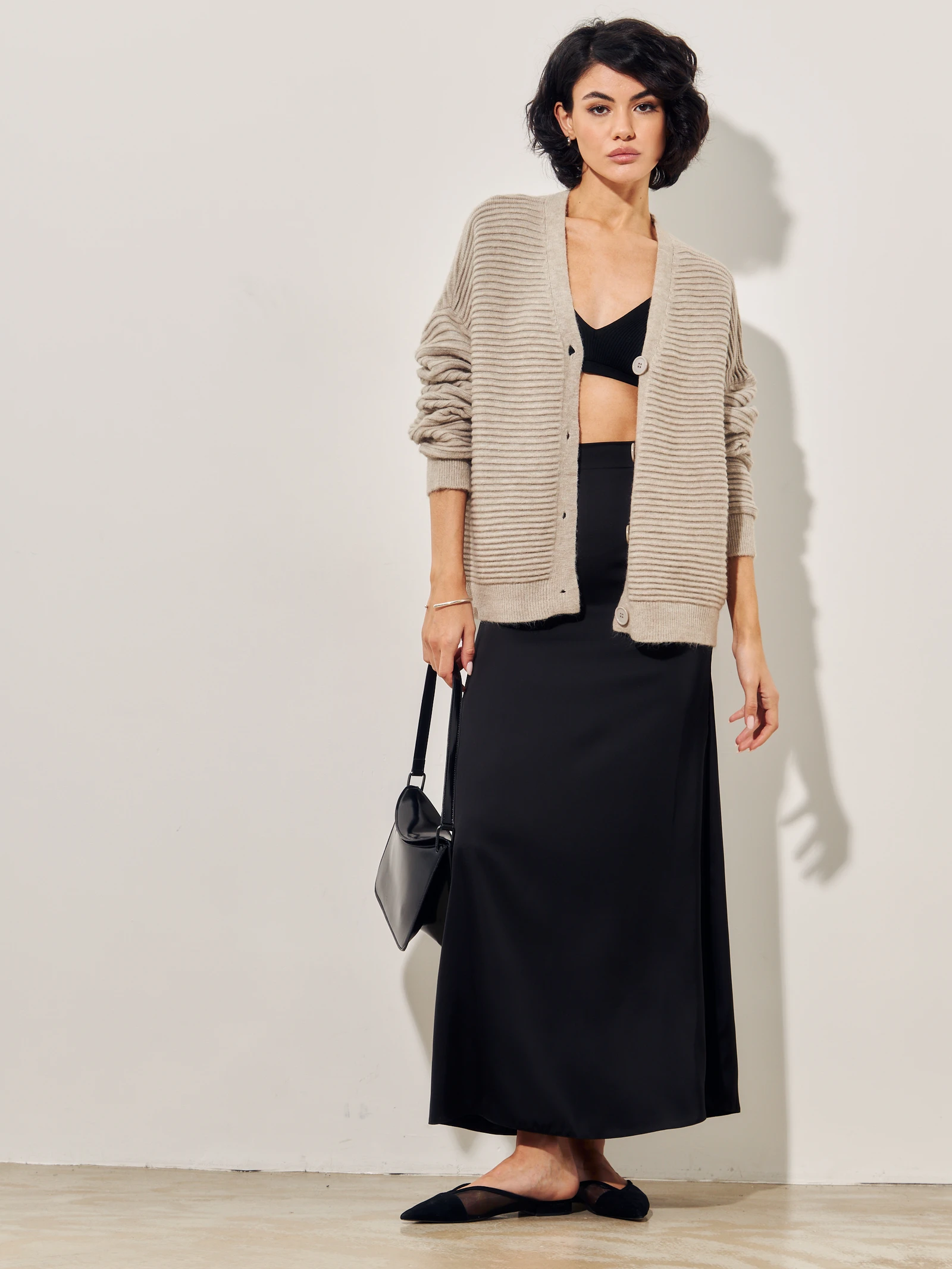 Oversized Cardigan — Песочный