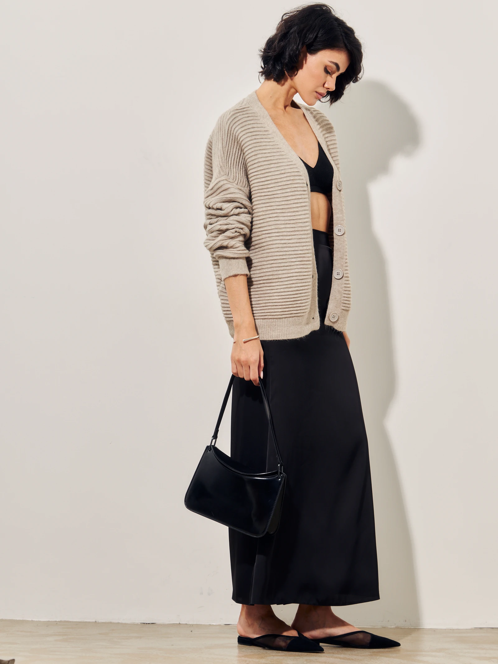 Oversized Cardigan — Песочный