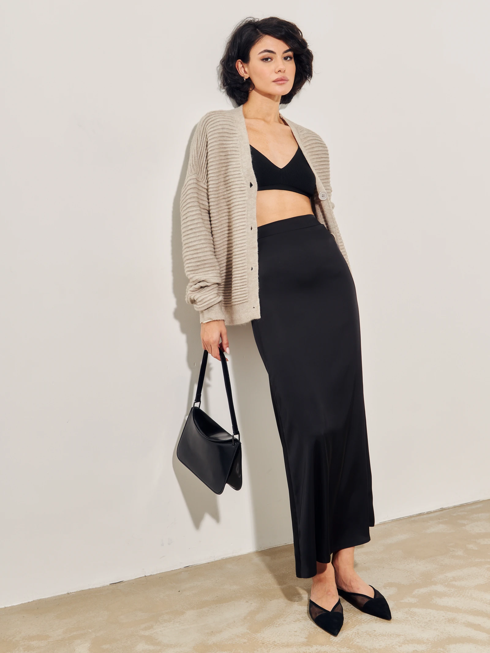 Oversized Cardigan — Песочный