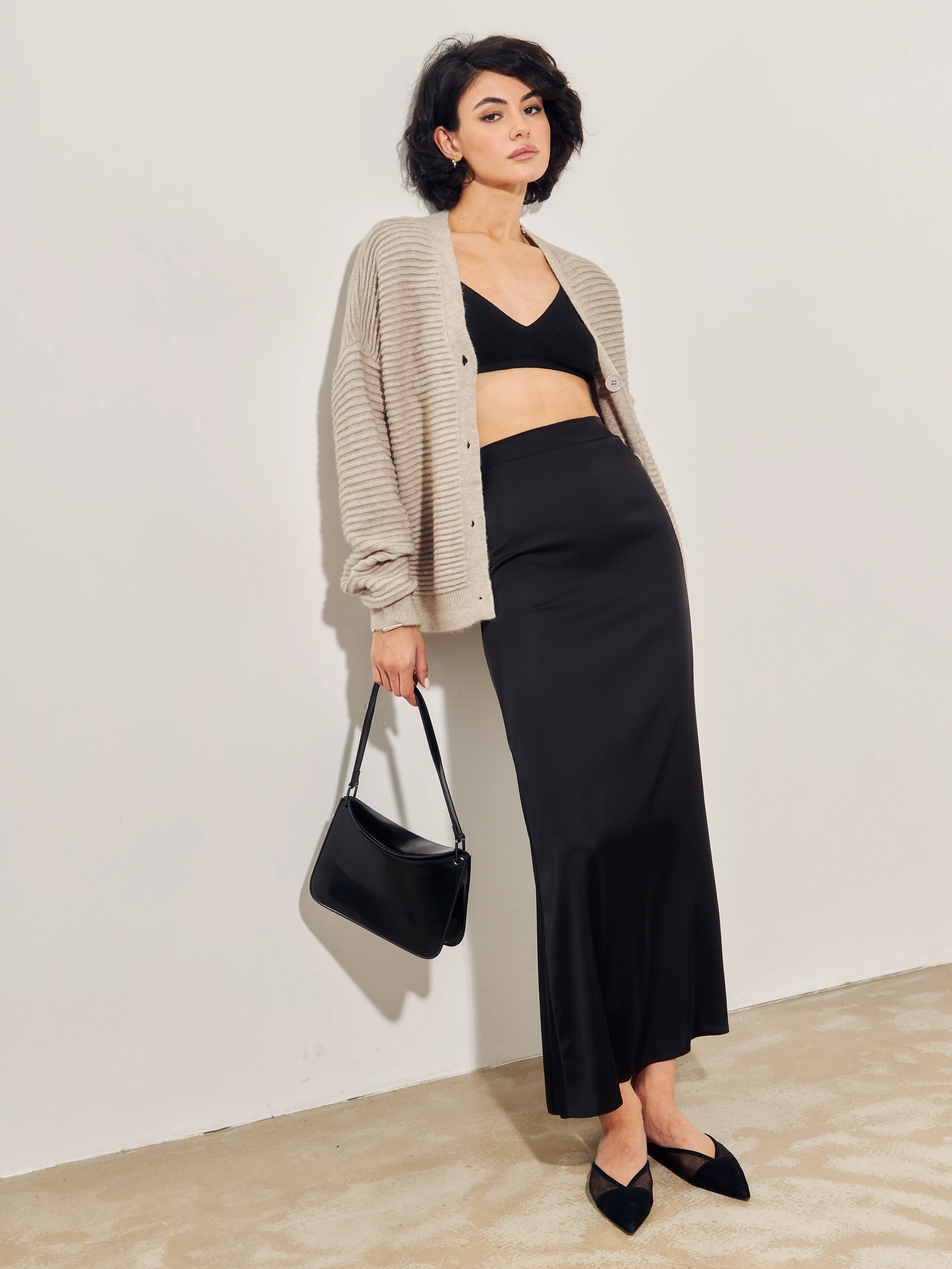 Oversized Cardigan — Песочный